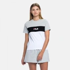 Fila Anokia Blocked Tee Lightgrey-melange