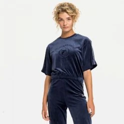 Fila Chana Cropped Velvet Tee