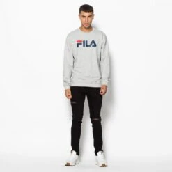 Fila Classic Pure Crew Sweat Lightgrey-melange -Fila Verkaufsgeschäft fila classic pure crew sweat lightg 6900010 4136