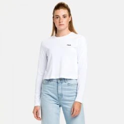 Fila Ece Cropped Longsleeve Shirt White