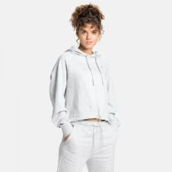 Fila Elaxi Cropped Hoody Lightgrey-melange