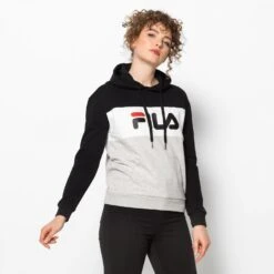 Fila Lori Hoodie Sweat Black-white-grey