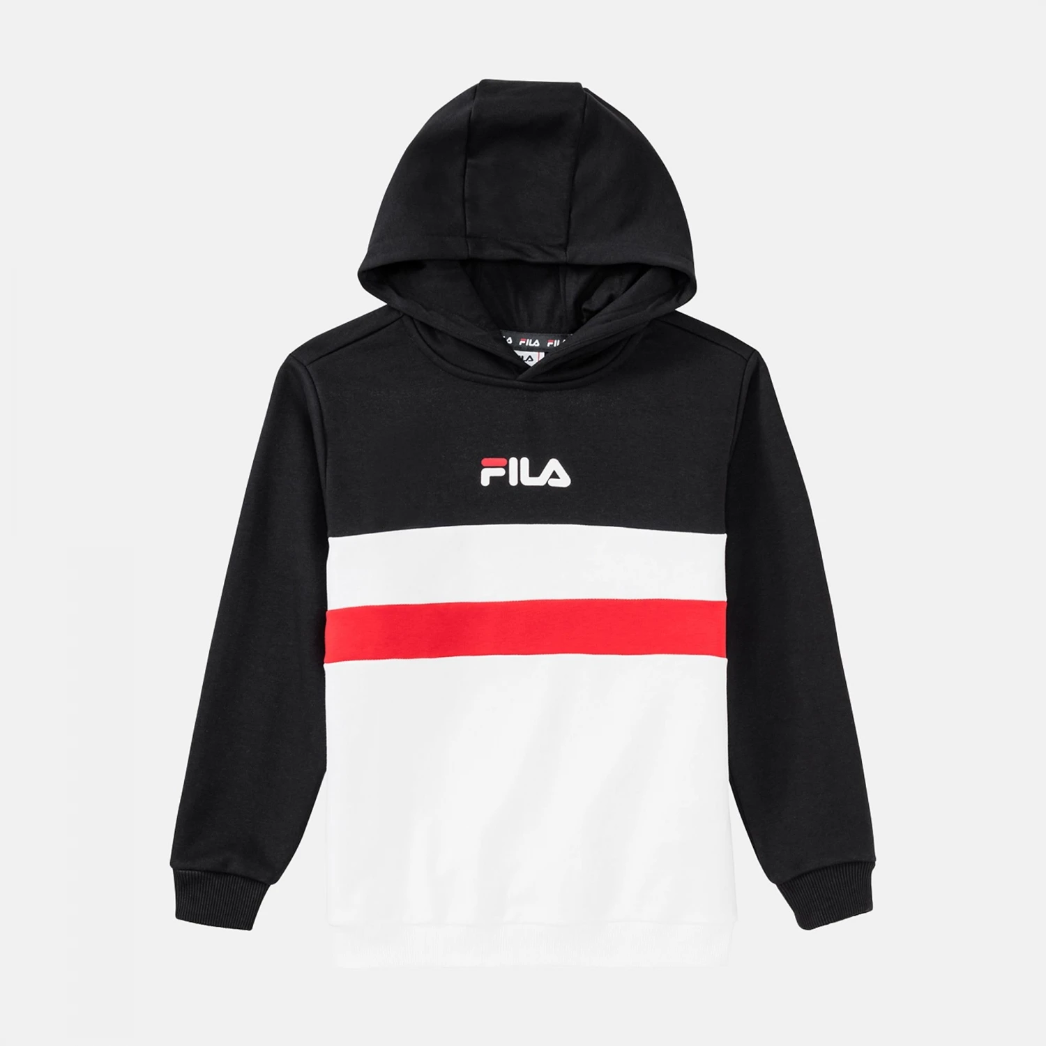 Fila Teens Ellanah Hoody Black-white-red 1 Fila Teens Ellanah Hoody Black-white-red