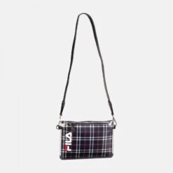 Fila Transparent Cross Body Bag Black-tartan-aop