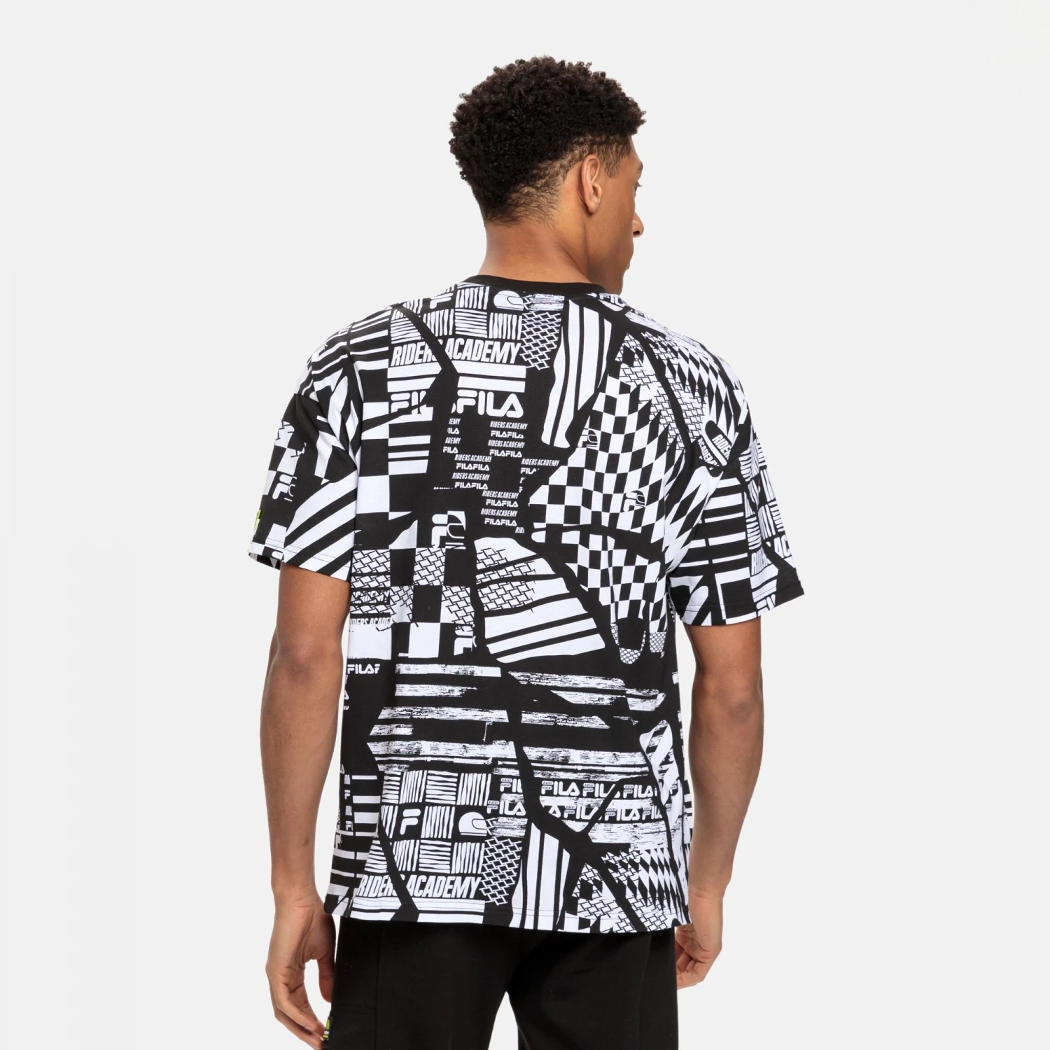 Fila VR46 C57 AOP Oversized Tee Black-white – Bild 2