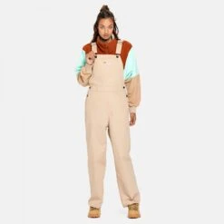 Fila Wmn Waneta Cropped Dungarees Irish-cream
